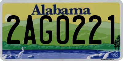AL license plate 2AG0221