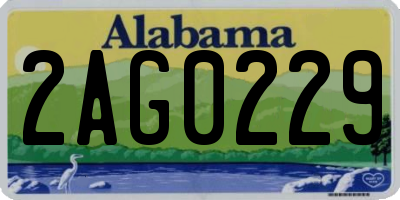 AL license plate 2AG0229