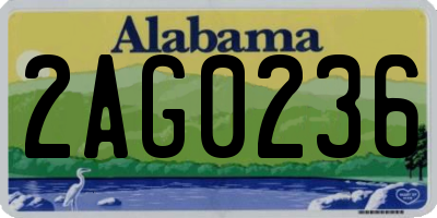 AL license plate 2AG0236