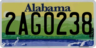AL license plate 2AG0238