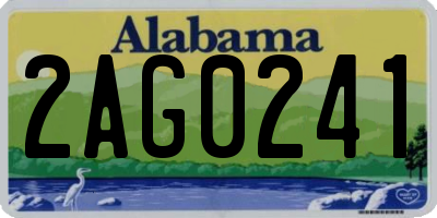 AL license plate 2AG0241