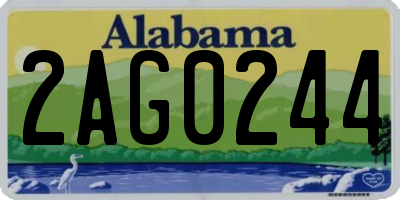 AL license plate 2AG0244