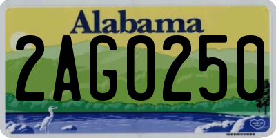 AL license plate 2AG0250