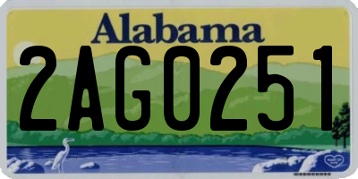 AL license plate 2AG0251