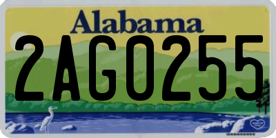 AL license plate 2AG0255