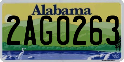 AL license plate 2AG0263