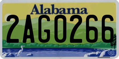 AL license plate 2AG0266