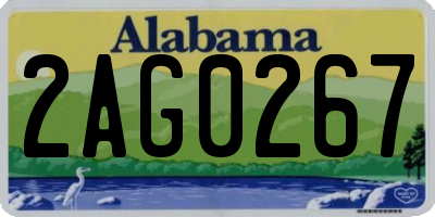 AL license plate 2AG0267