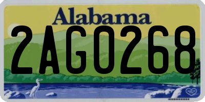 AL license plate 2AG0268