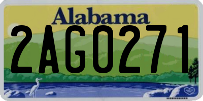 AL license plate 2AG0271