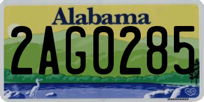 AL license plate 2AG0285