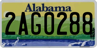 AL license plate 2AG0288