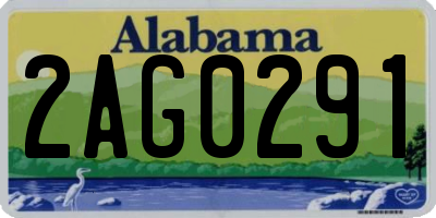 AL license plate 2AG0291