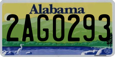 AL license plate 2AG0293