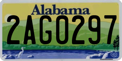 AL license plate 2AG0297