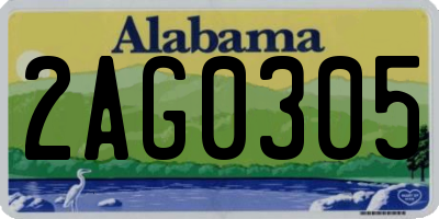 AL license plate 2AG0305