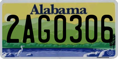 AL license plate 2AG0306