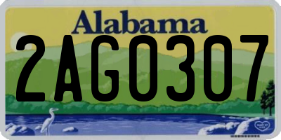 AL license plate 2AG0307