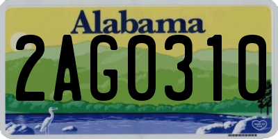 AL license plate 2AG0310