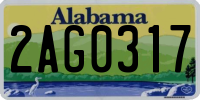 AL license plate 2AG0317