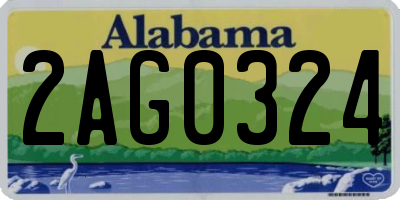 AL license plate 2AG0324