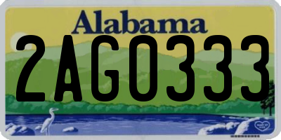 AL license plate 2AG0333