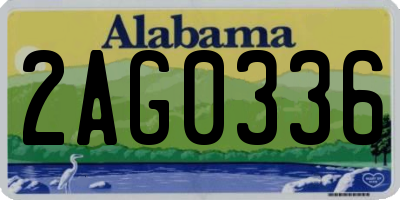 AL license plate 2AG0336