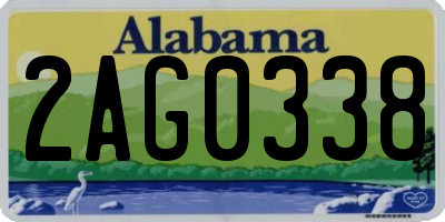 AL license plate 2AG0338