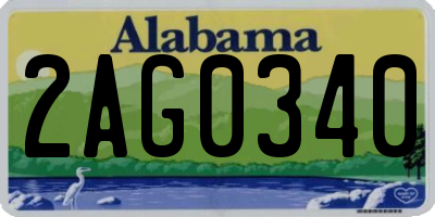 AL license plate 2AG0340