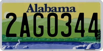 AL license plate 2AG0344