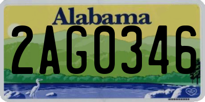 AL license plate 2AG0346