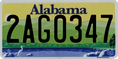 AL license plate 2AG0347