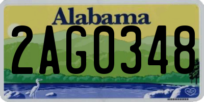 AL license plate 2AG0348