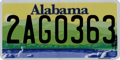 AL license plate 2AG0363