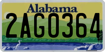 AL license plate 2AG0364