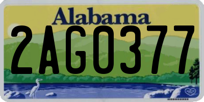 AL license plate 2AG0377