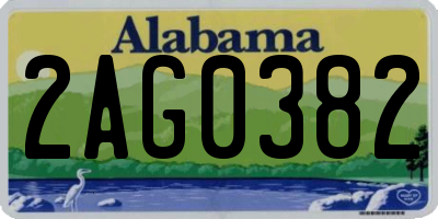 AL license plate 2AG0382