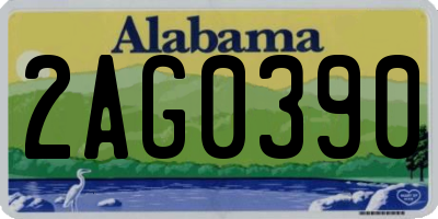 AL license plate 2AG0390