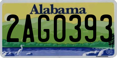 AL license plate 2AG0393