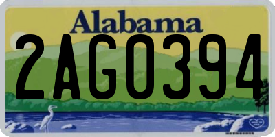 AL license plate 2AG0394