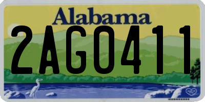 AL license plate 2AG0411