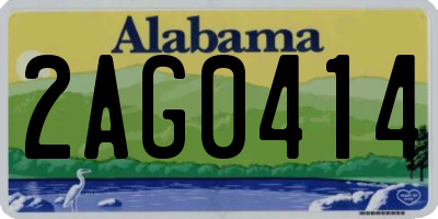 AL license plate 2AG0414