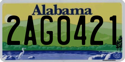 AL license plate 2AG0421