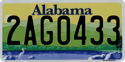 AL license plate 2AG0433