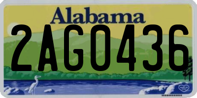 AL license plate 2AG0436