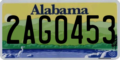 AL license plate 2AG0453