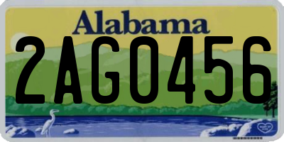 AL license plate 2AG0456