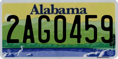 AL license plate 2AG0459