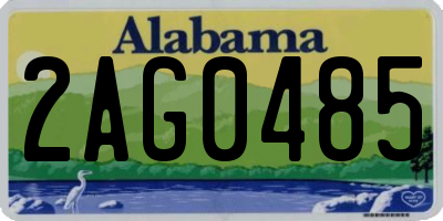 AL license plate 2AG0485
