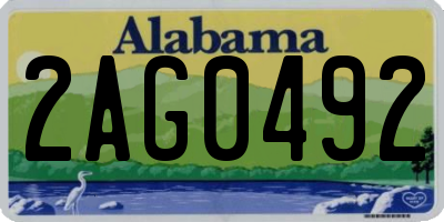 AL license plate 2AG0492